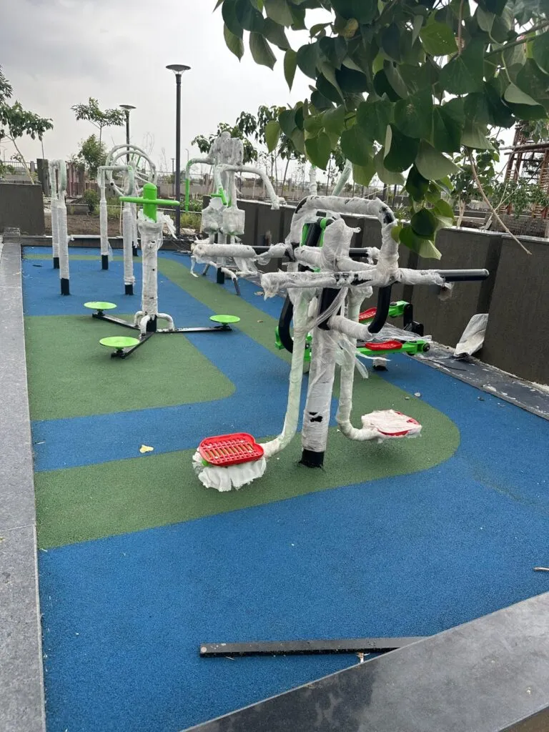 25mm EPDM Flooring with Open Gym & Children's Play Equipment – Godrej Properties, Nagpur – photo 4