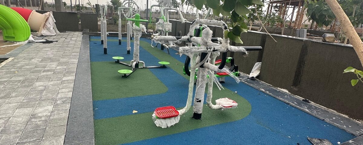 25mm EPDM Flooring with Open Gym & Children's Play Equipment – Godrej Properties, Nagpur – photo 5