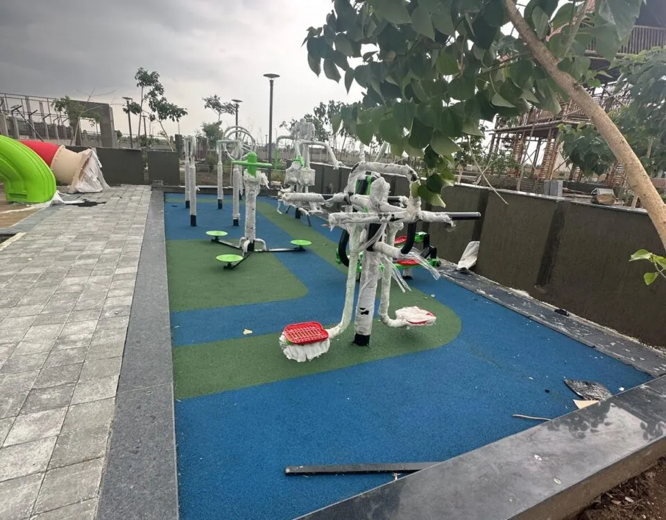 25mm EPDM Flooring with Open Gym & Children's Play Equipment – Godrej Properties, Nagpur – photo 5