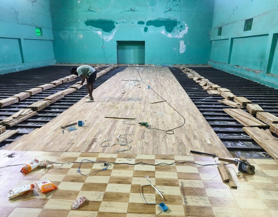 3 Badminton Courts, Teak Wood Flooring – MSEB Koradi – photo 3
