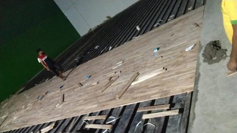 3500 sq ft Teak Wood Flooring with 4.5mm PVC Vinyl Mats – NIT Sports Complex, Swavlambi Nagar, Nagpur – photo 4