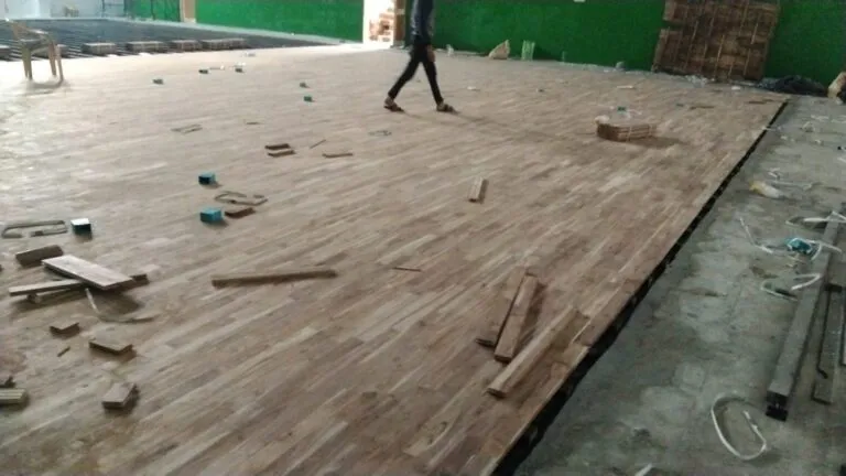 3500 sq ft Teak Wood Flooring with 4.5mm PVC Vinyl Mats – NIT Sports Complex, Swavlambi Nagar, Nagpur – photo 5