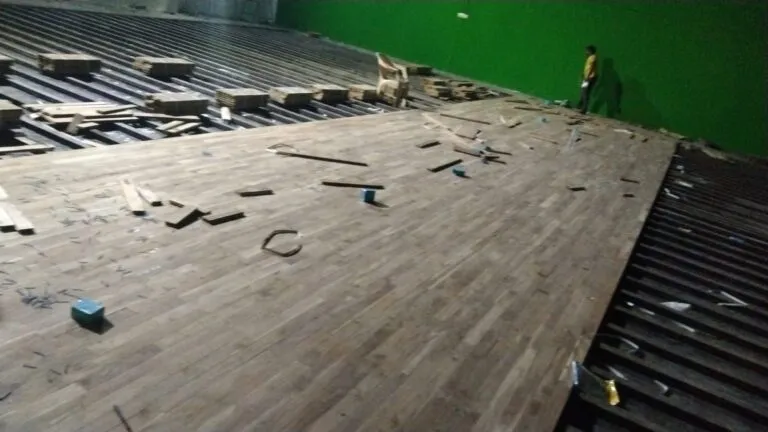 3500 sq ft Teak Wood Flooring with 4.5mm PVC Vinyl Mats – NIT Sports Complex, Swavlambi Nagar, Nagpur – photo 7