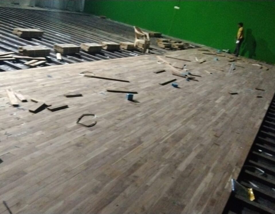 3500 sq ft Teak Wood Flooring with 4.5mm PVC Vinyl Mats – NIT Sports Complex, Swavlambi Nagar, Nagpur – photo 7